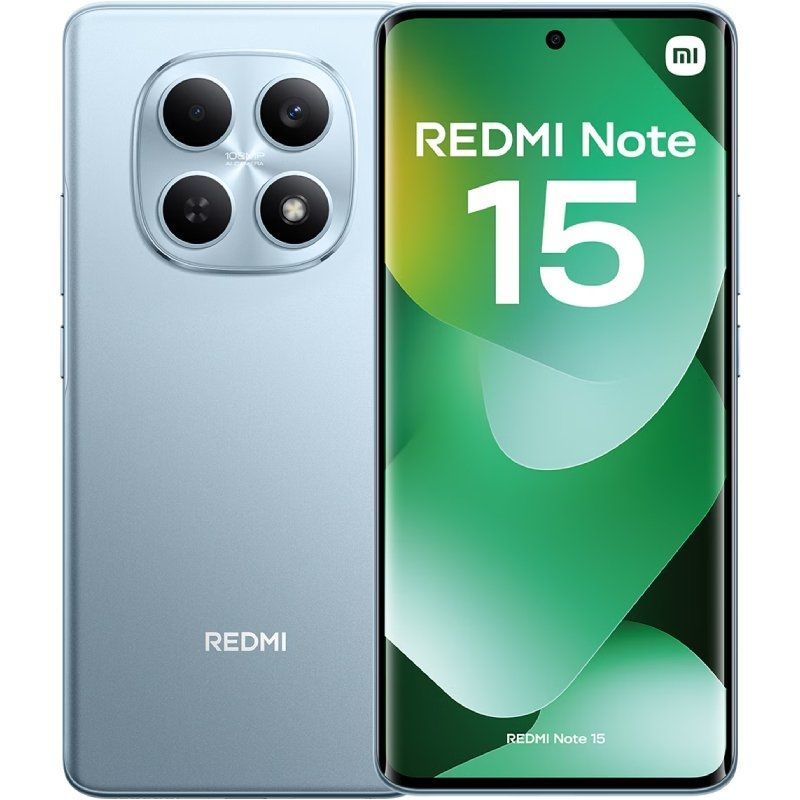 Xiaomi Redmi Note 15 4G Smartphone Pantalla AMOLED FHD+ 6.77" Tasa refresco 120 Hz Cámara trasera 108MP Cámara frontal 20MP Procesador MediaTek Helio G100-Ultra Batería 6000 mAh Carta turbo 33W