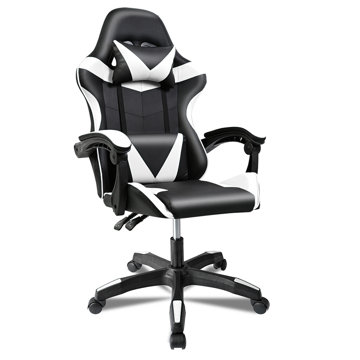 T-Lovendo - Sedia da Gaming con Cuscino Lombare e Cervicale, Ergonomica, Regolabile in Altezza e Reclinabile