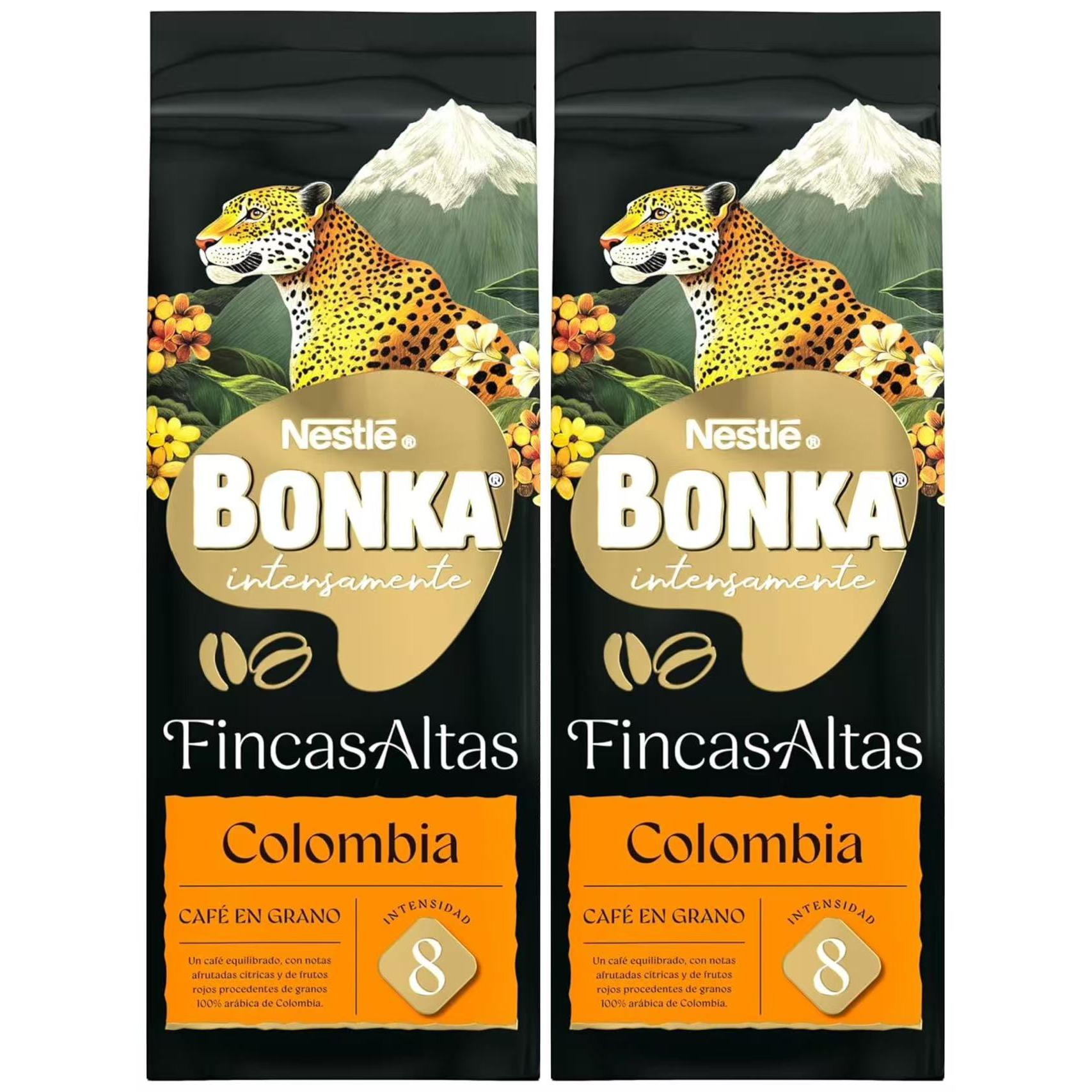 Bonka Café Grano Colombia 2*500g, intensidad 8