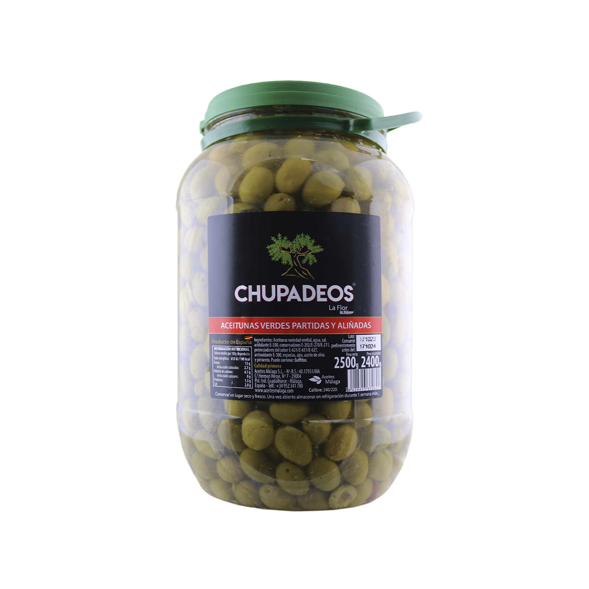 LATA PET DE ÓLEO VERDIAL DE CHUPADA 3KG (2,25 KG ESC)
