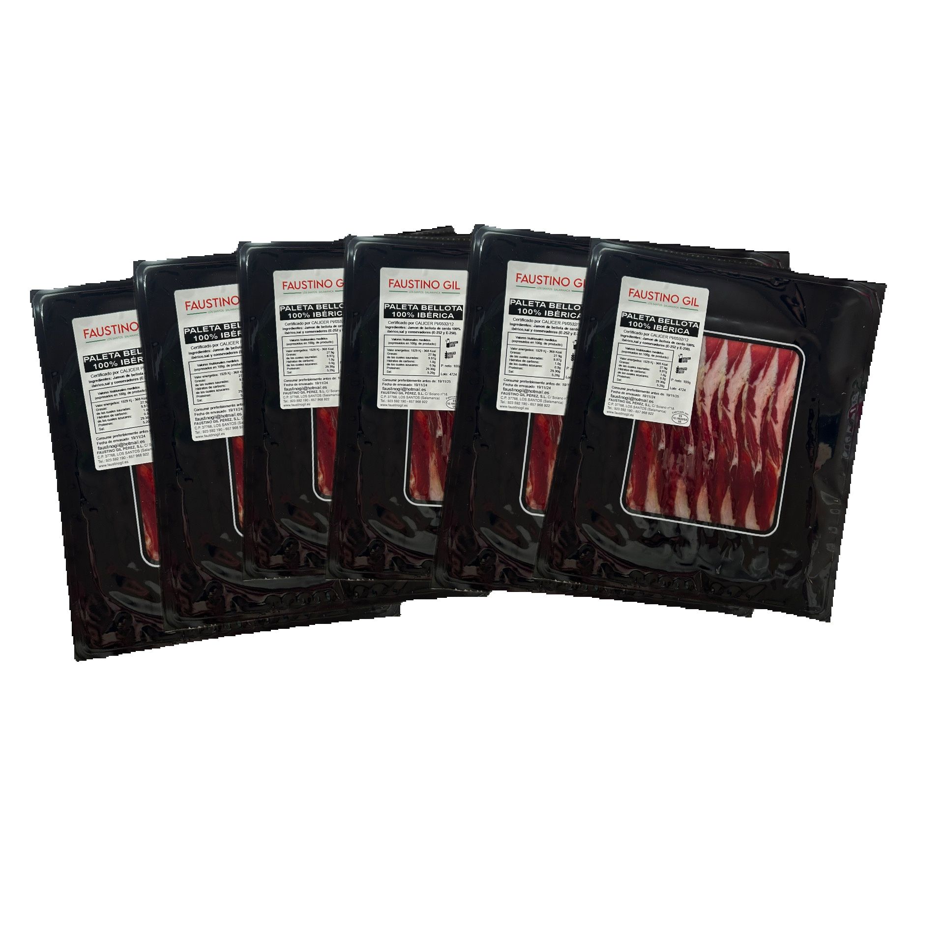 Paleta ACORN 100% IBERICA - 8 envelopes de 100g-elaboração tradicional-Iberian Faustino Gil-