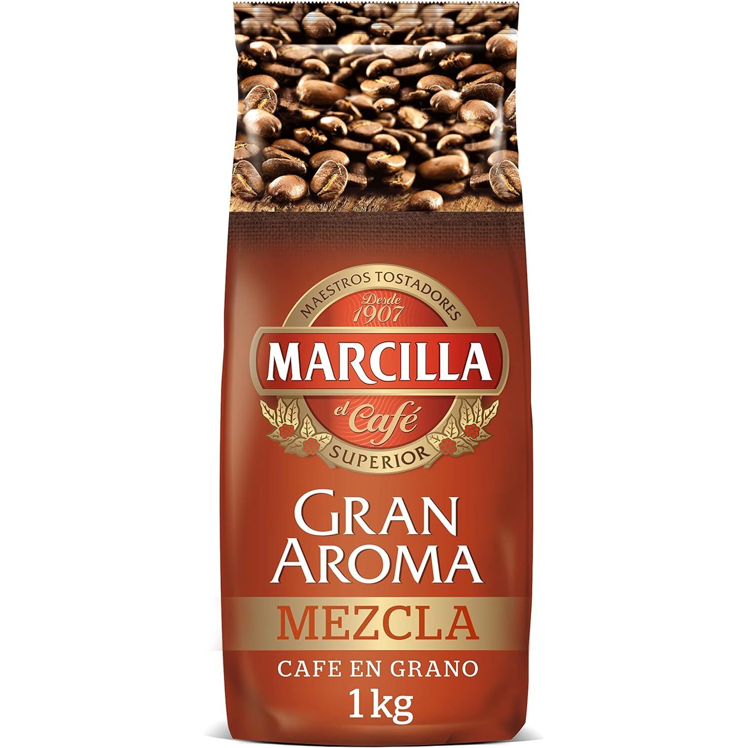 Café Marcilla Mistura 80/20 grãos 1Kg Óptimo aroma