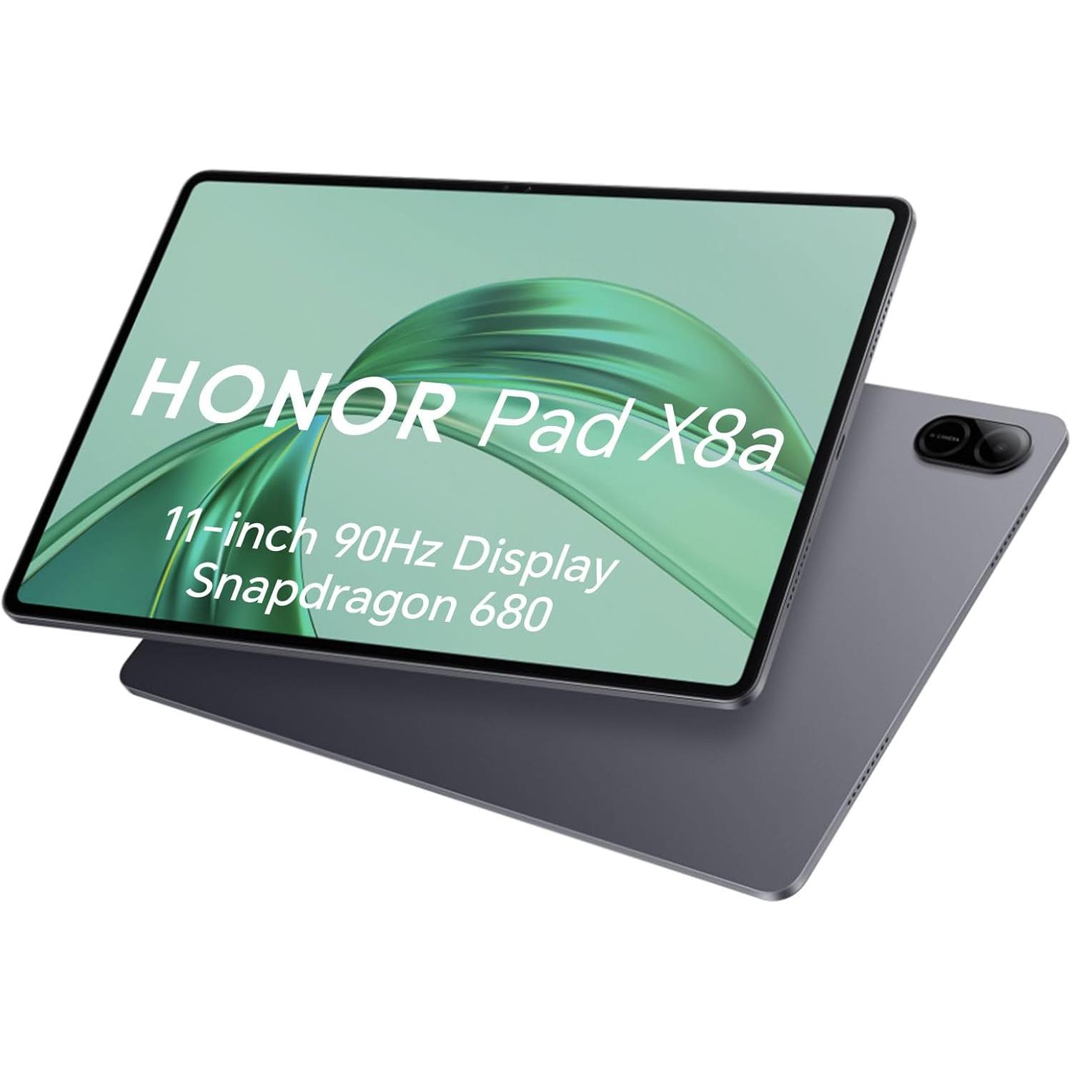 Tableta - HONOR Pad X8a WiFi, 4GB+128GB/4GB+64GB, Space Gray, Relaja tu vista en 11 pulgadas con una fluidez total  Pantalla FullView HONOR｜8300mAh  Batería ultra grande｜Gran sonido  Disfruta de sus cuatro altavoces