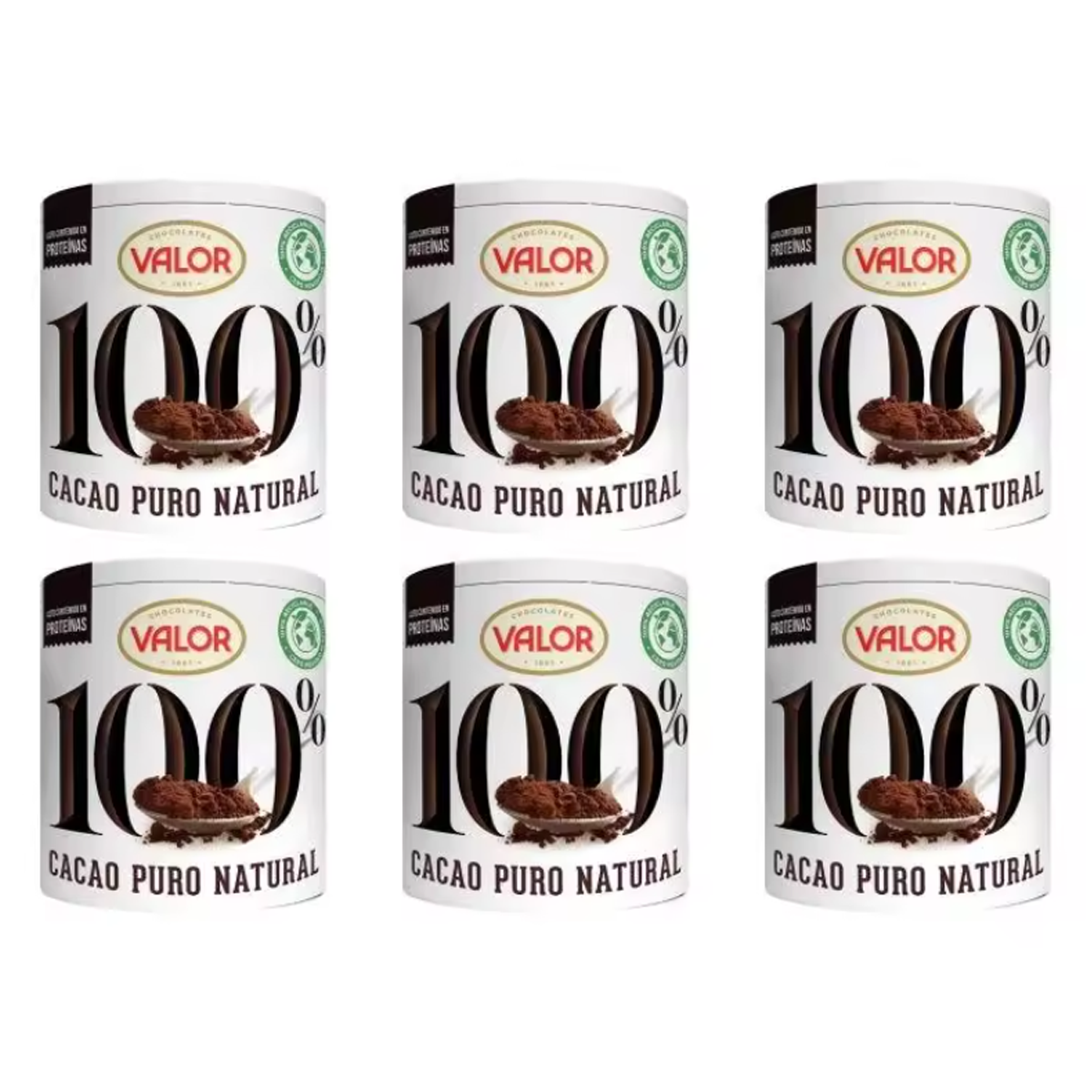 6UD Cacao Puro Natural VALOR 100% 250g - 6 unidades