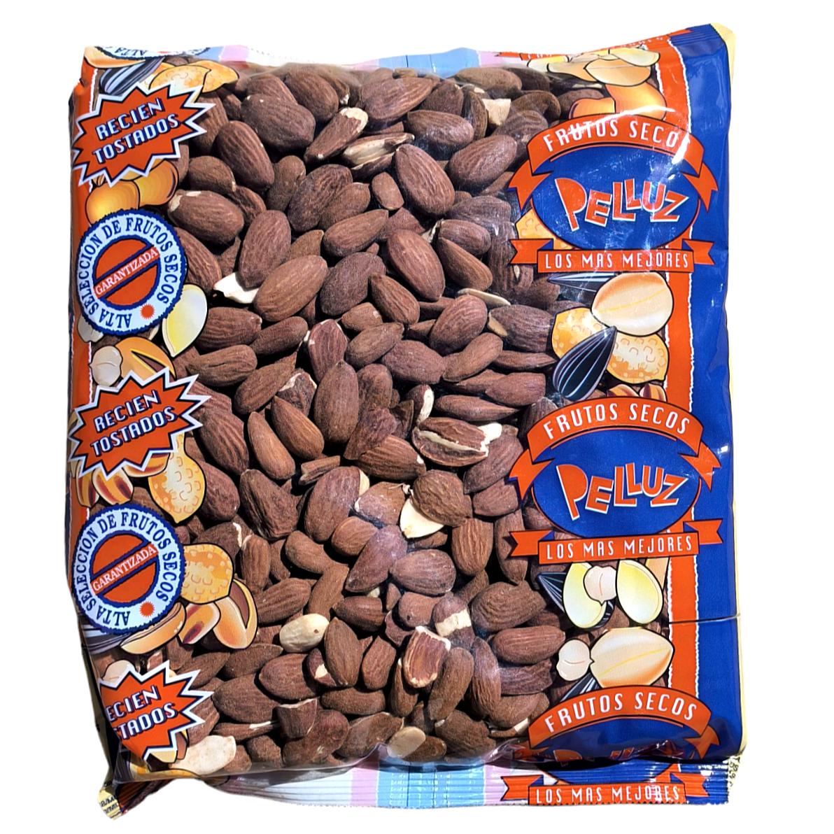 Amêndoa Torrada sem sal 1Kg ESPANHA - amêndoa torrada com casca sem sal - beluz