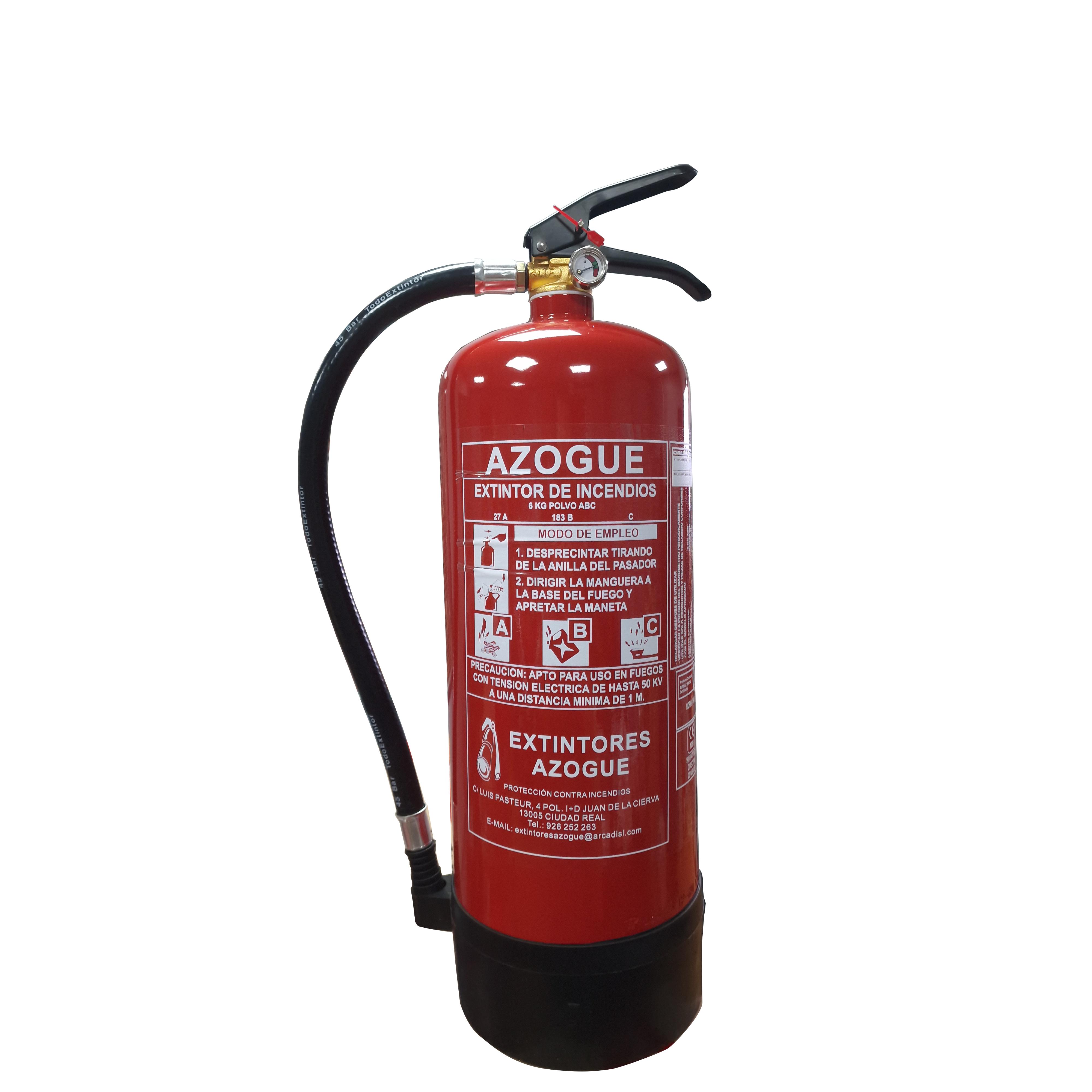No More Extintor de Pó Seco 6 KG Alta Eficiência Resistência ao Fogo ABC com Suporte de Parede