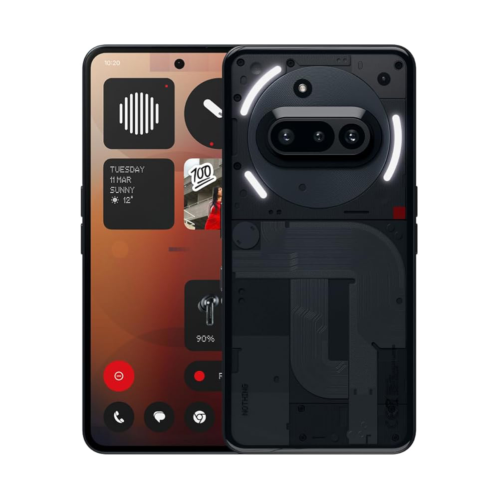 Teléfono - Nothing Phone (3a) 5G Smartphone, 8GB+128GB | 12GB+256 GB Moviles, Cámara Delantera de 32 MP, Ultra Zoom 30x, Carga rápida a 50W y Pantalla AMOLED Flexible FHD+ de 6,77"