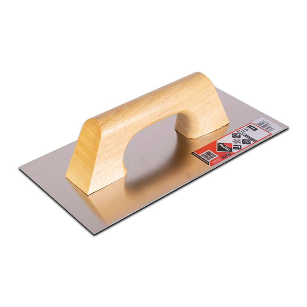 30cm stainless steel trowel. Closed wooden handle 65960 rubi