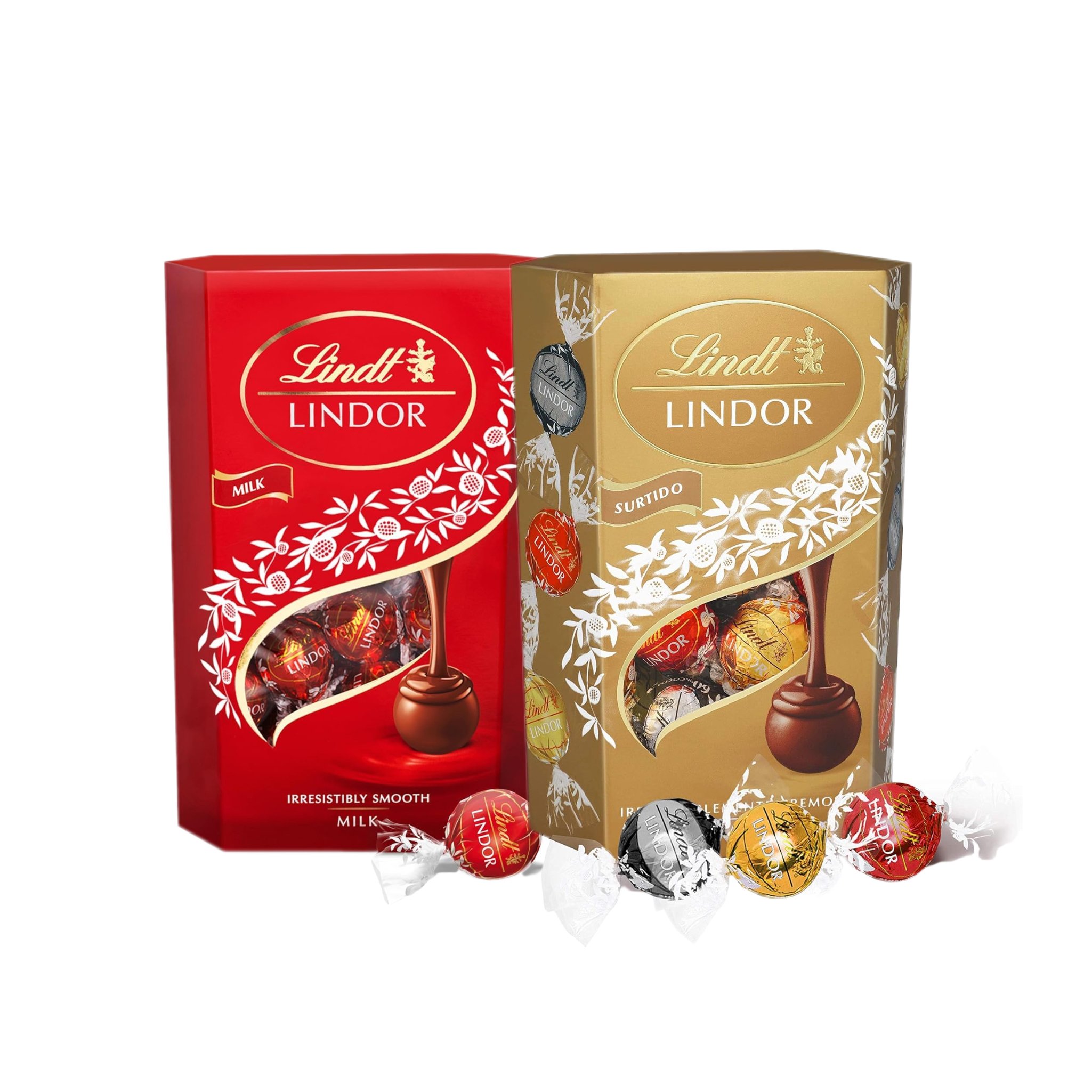 Lindt PACK 2 bombones LINDOR y NUXOR 200g x2, 6 sabores disponibles