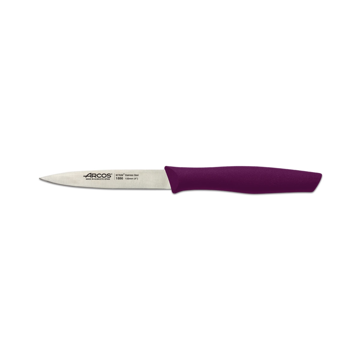 Arcos Nova 188631 Stainless Steel Nitrum Mondador Knife and Polypropylene Handle Fusia Color Blade 10 cm Display Box