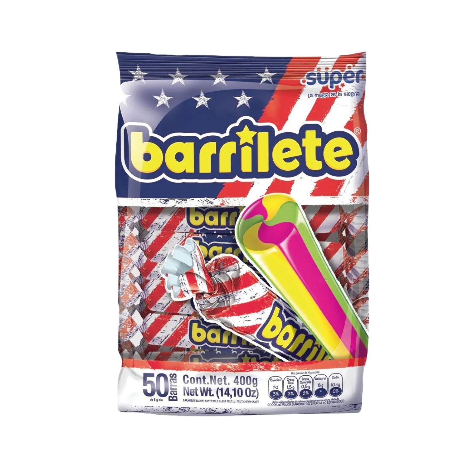 BARRILETE - Caramelos Masticables Fiesta Tutti Frutti 50 Unidades