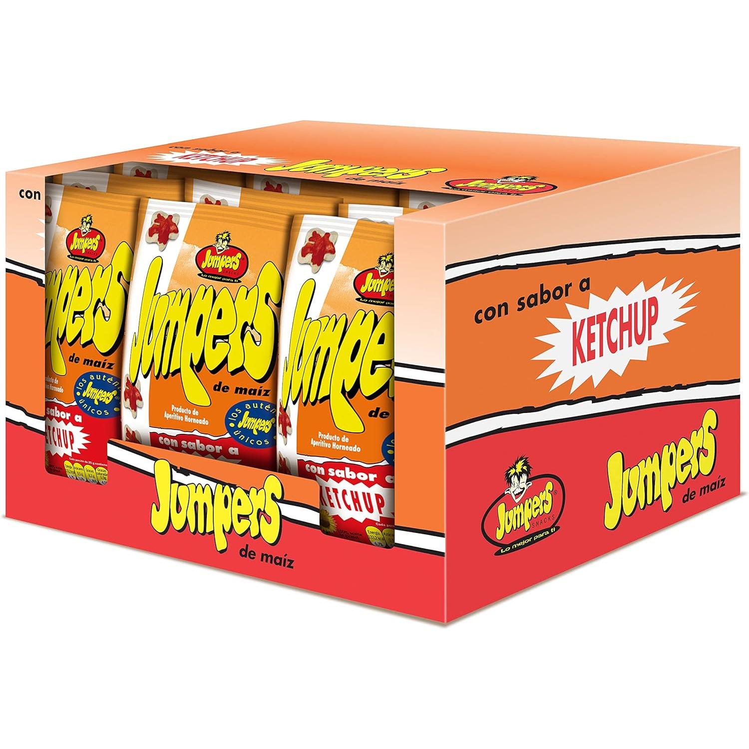 JUMPERS Ketchup - 24 paquetes de 42 Gramos - Gusanitos Jumpers Sabor Ketchup