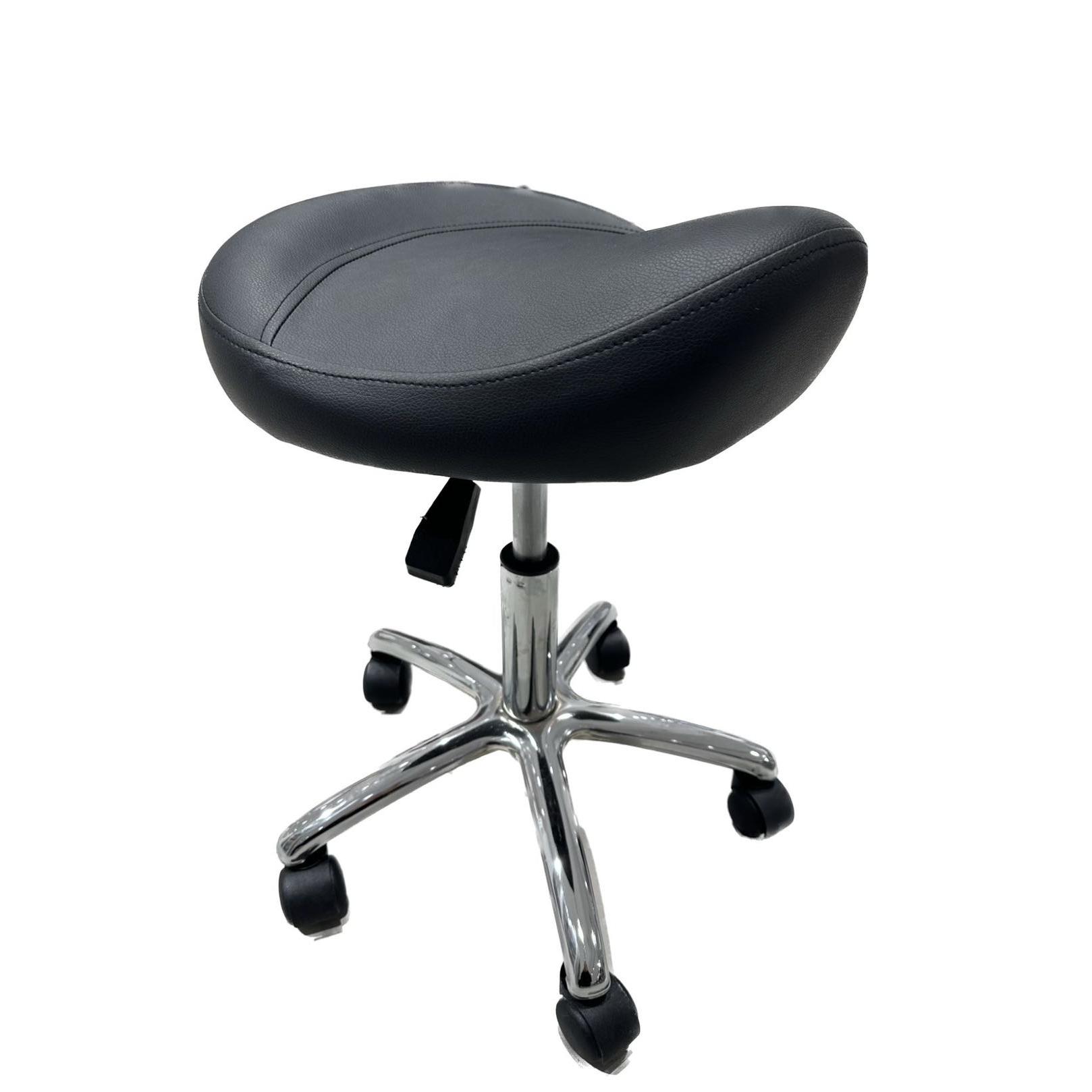 TABURETE DE PELUQUERIA,SILLA DE PELUQUERIA,ASIENTO DE MATERIAL CUERO SINTETICO Y DISEÑO ERGONOMICO,ALTURA REGULABLE,GIRATORIO Y BASE ESTABLE CON 5 RUEDAS,TABURETE TRABAJO PARA COSMETICA ,DENTISTA, MANICURA  Y PEDICURA