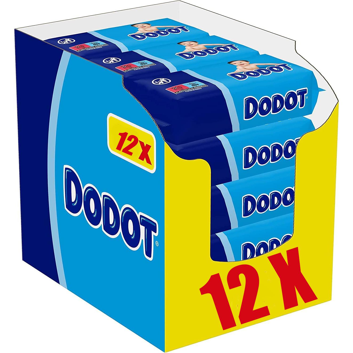 Pack de 12 pacotes de toalhitas Dodot, 64 toalhitas, total de 768 toalhitas