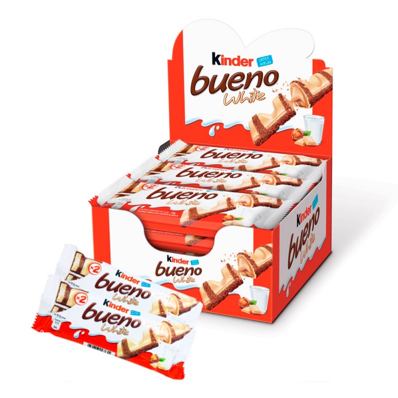 Kinder Bueno White - Caja 15 unidades x 2 Barritas - Kinder Bueno Blanco