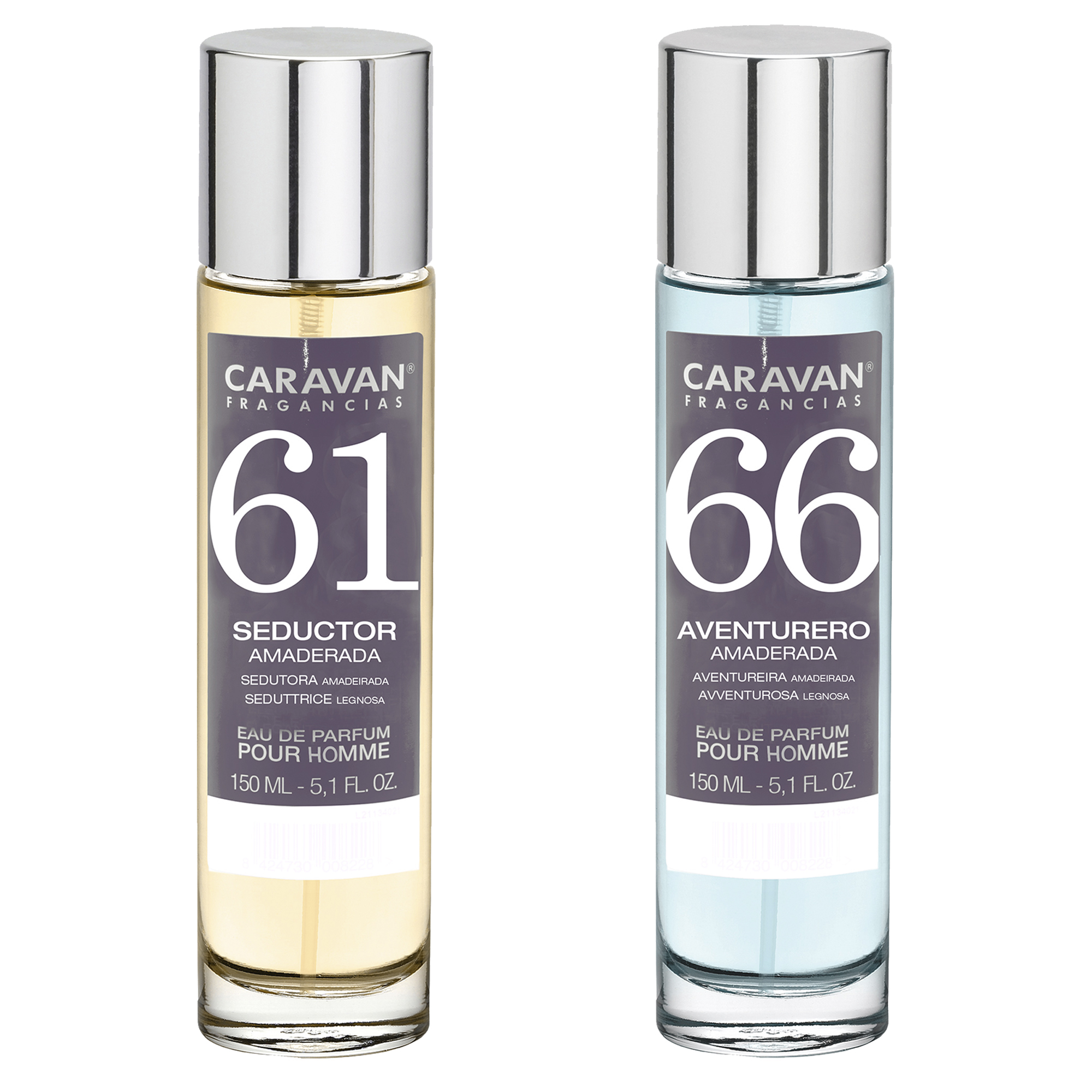Conjunto de Perfume Homem CARAVAN n ° 61 e 66 (Aventureiro e Sedutor) 150 ml