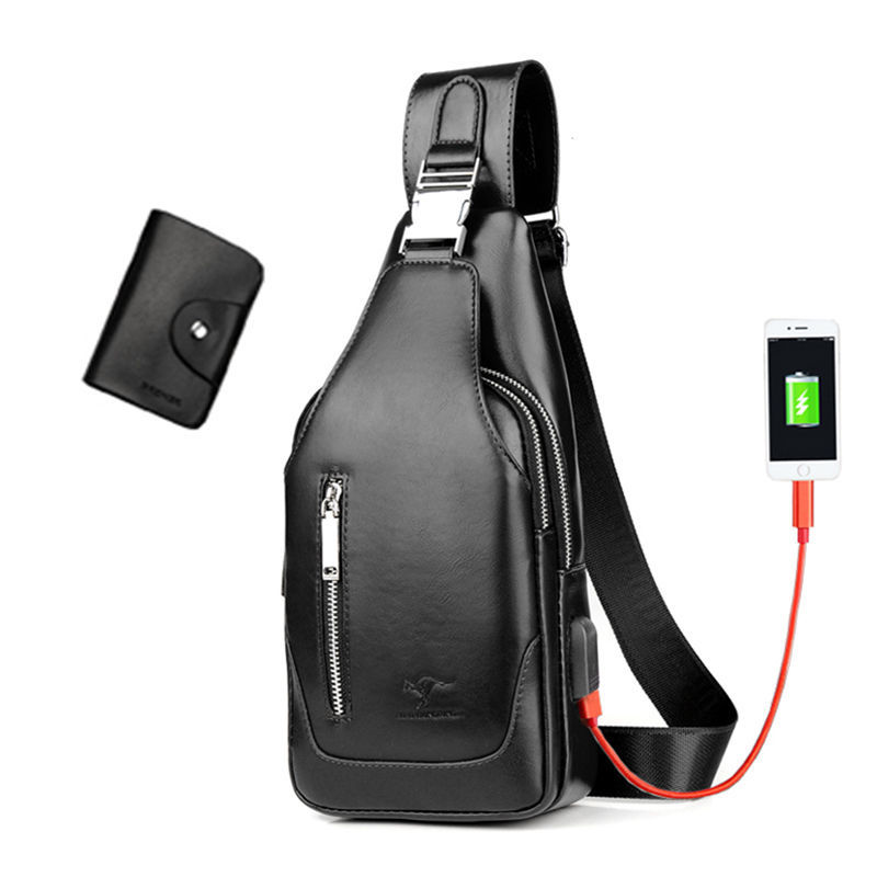 Design ubs saco de peito dos homens de couro macio anti roubo sacos de ombro dos homens casuais esportes viagem mensageiro sacos homem bolsa de negócios bolsas
