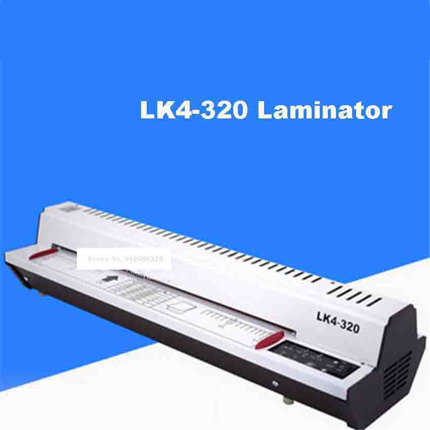 Mesin Laminasi Foto LK4-320 320Mm (A3) Baru, 4 Alat Laminasi Foto Sistem Rol 220V/110V 300W Laminasi Rol Dingin 400Mm/Menit