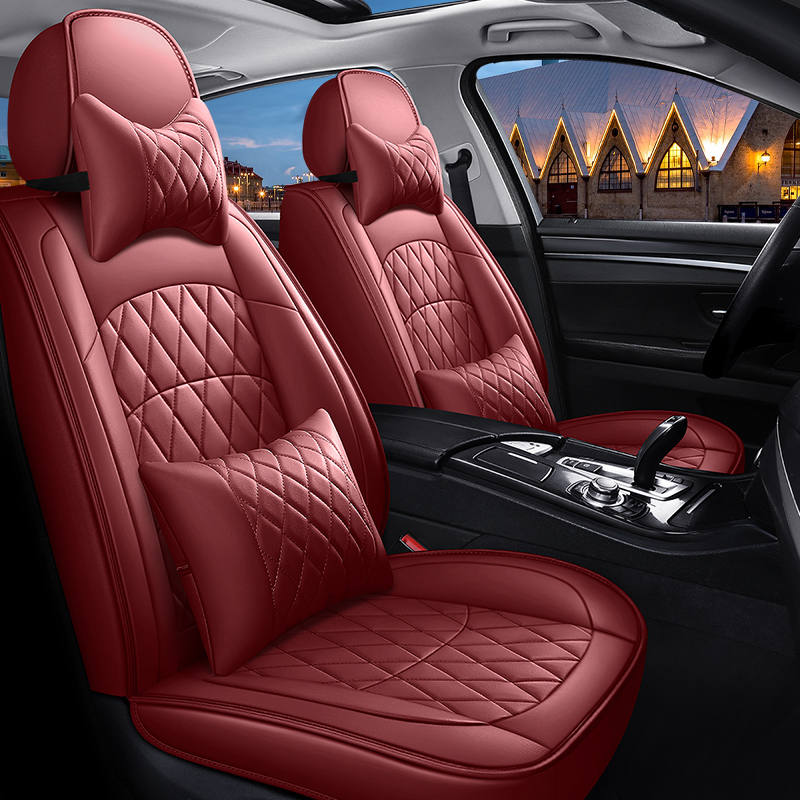 Penutup Jok Mobil Kulit untuk Dodge Charger RAM 1500 2500 Dart Journey Challenger Grand Karavan Aksesori Mobil