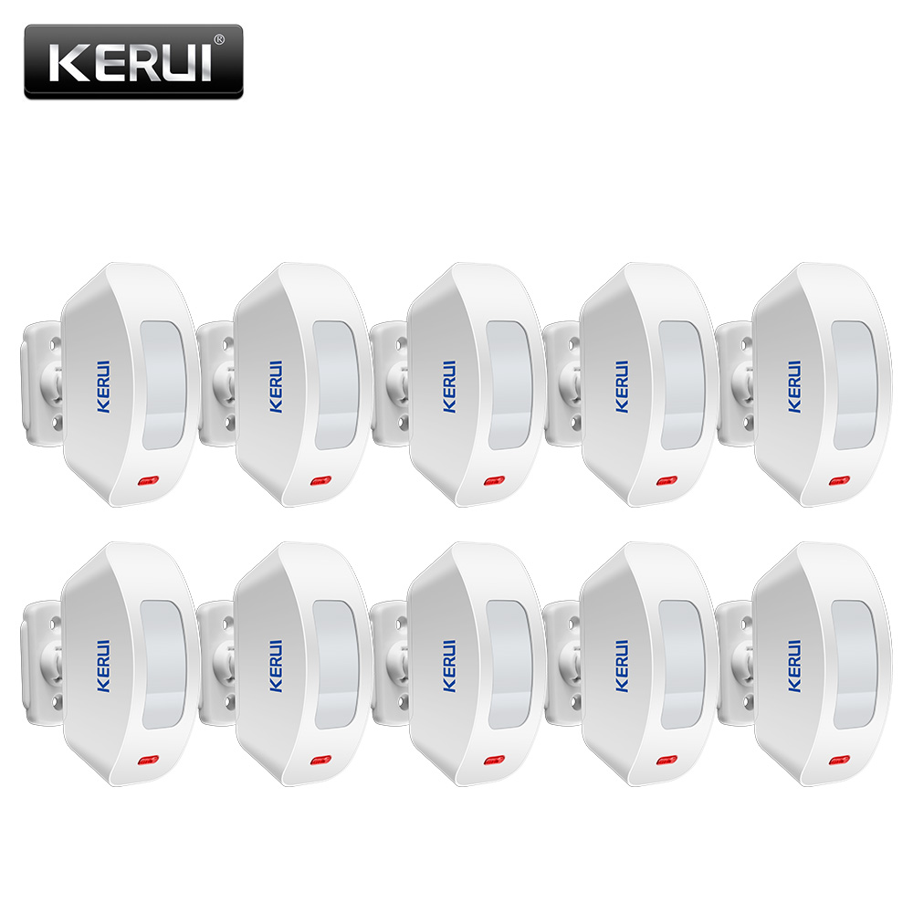 Kerui cortina sem fio detector infravermelho janela pir sensor de movimento 433mhz sem fio para gsm pstn sistema alarme segurança em casa