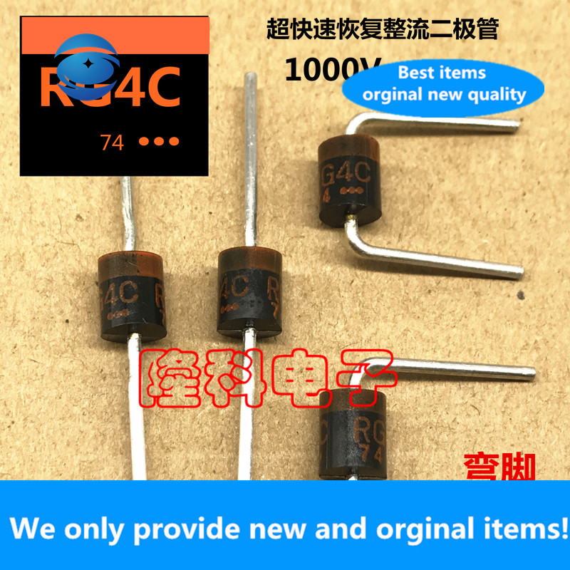 10Pcs 100% Nieuwe Originele RG4C Ultra-Snel Herstel Gelijkrichter Diode R-5 Hoge Stroom Sanken 2A 1000V