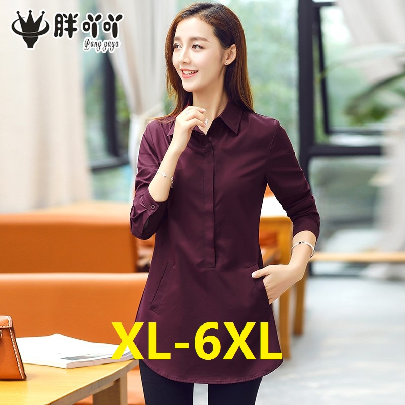 プラスサイズ 5XL 6XL シャツ女性ブラウスブランド服スタイル新ファッションブラウス ol blusa 女性シャツ綿 blusas