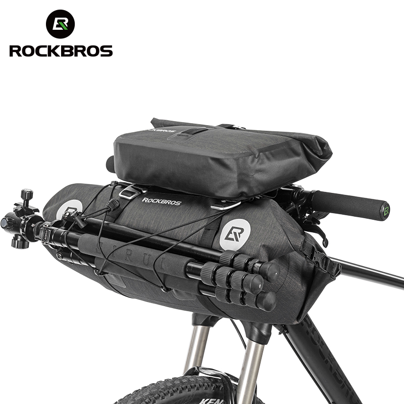 ROCKBROS Ciclismo Bicicleta Bolsa Viaje2 en 1 Unidades Impermeable Gran Capacidad 20 L Del Camino MTB Manillar Delantero Manillar   Bolsa  Accesorios De La Bicicleta