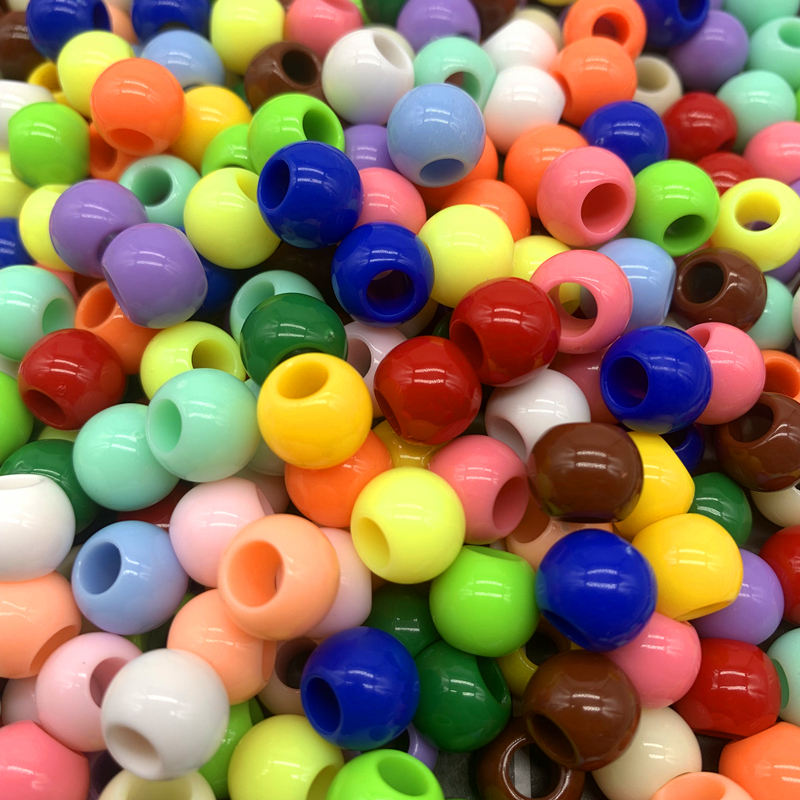50 sztuk/partia 10x8mm akrylowe koraliki dystansowe duże koraliki z dużymi otworami dla majsterkowiczów tworzenia biżuterii 17 kolorów Pick