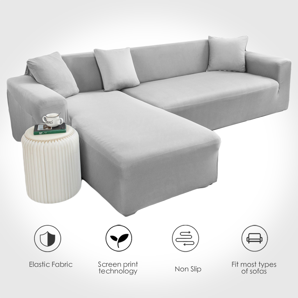 Fundas Elásticas para Sofá, Cobertura de Color Sólido y de Gran Flexibilidad para Muebles, Sillón Rinconero y Futón de 1/2/3/4 Asientos