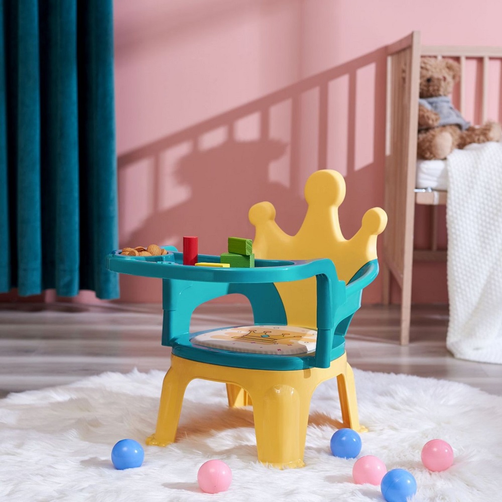 Lazychild crianças cadeira de jantar do bebê cadeira do jardim de infância fezes encosto cadeira coroa urso cadeira de jantar 2023 novo dropshipping