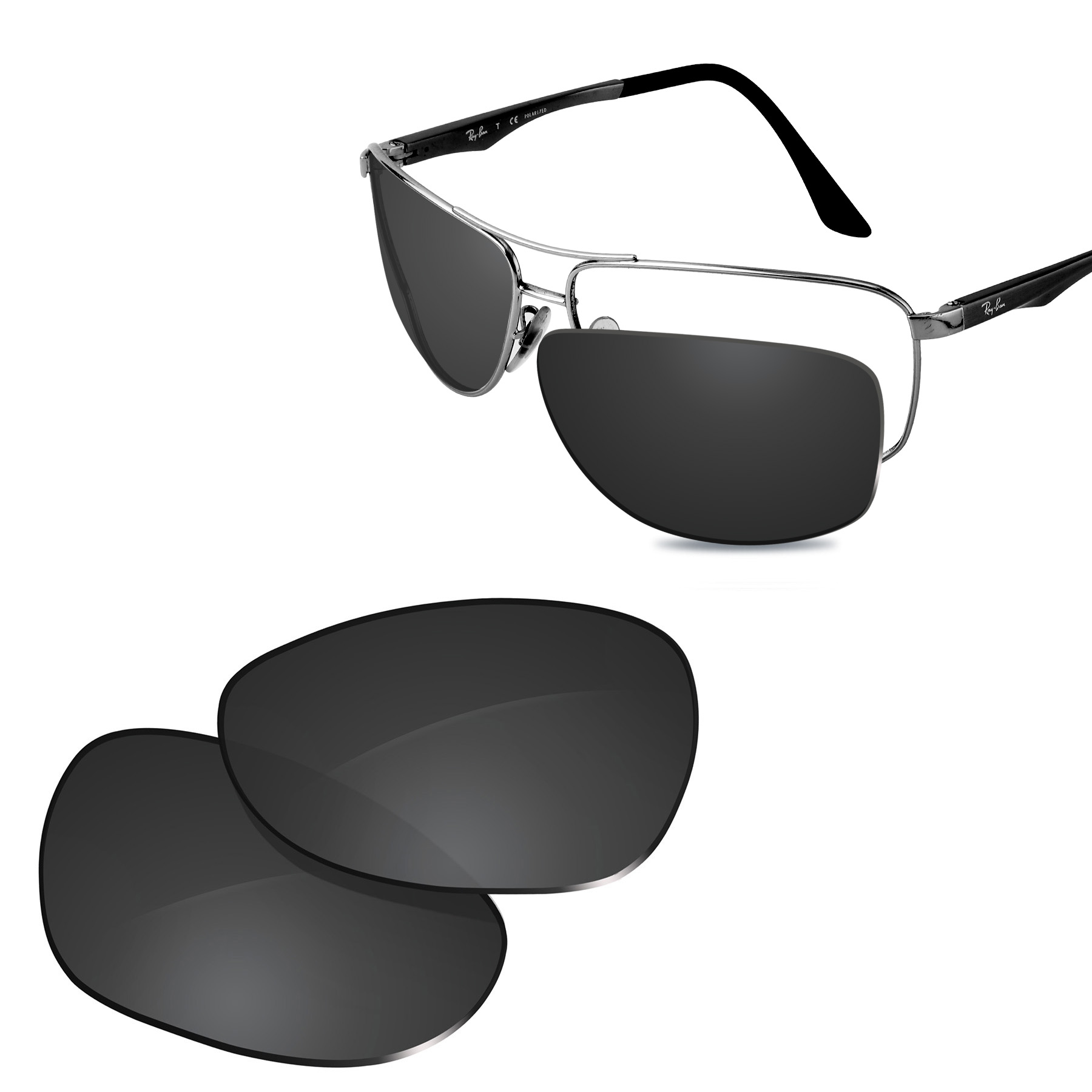 Glintbay Nieuwe Prestaties Gepolariseerde Vervanging Lenzen Voor Ray-Ban RB3506-64 Zonnebril-Meerdere Kleuren
