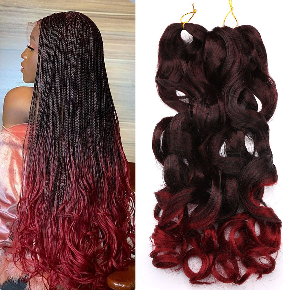 Cachos espirais sintéticos onda solta crochê tranças de cabelo pré esticado trança extensões de cabelo para mulheres ombre preto cachos franceses