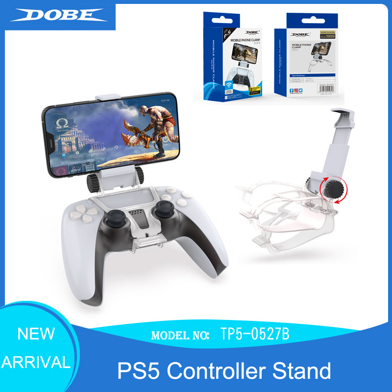 Untuk Sony Playstation Dualshock 5 PS5 Pengendali Klip Pemegang Braket Menyesuaikan Ponsel Klem Permainan Menangani Gunung Pegangan Tangan Berdiri