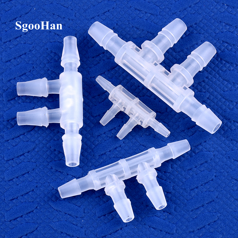 5 ~ 200 pièces 2.4 ~ 11.1mm PP égal Dia côté 4 voies connecteurs réservoir d'aquarium pompe à Air tuyau Joint système d'irrigation tuyau pagode Joints