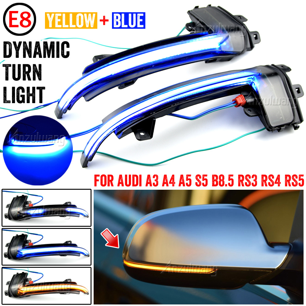 LED Dinamico Indicatore di Direzione Acqua Che Scorre Lampeggiante Per Audi A4 A5 B8.5 B8 RS5 RS3 A3 8P S5 RS4 A6 Q3 A8 8K Lampeggiante Luce