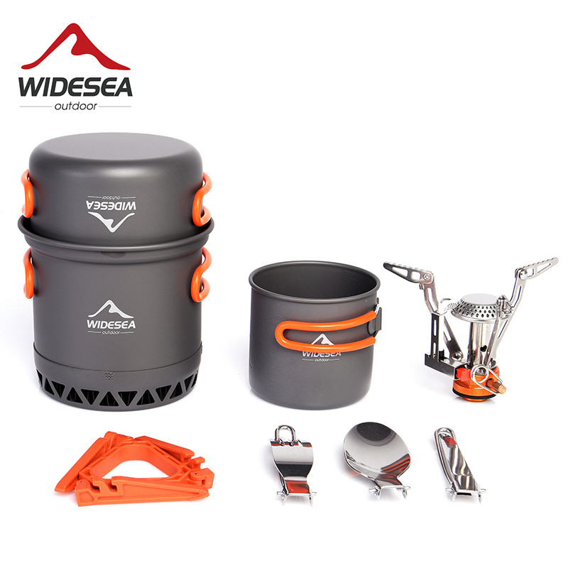 ESEA-Batterie de cuisine ultra-légère pour camping, ensemble de casseroles, Eva à gaz, cuisinière, tasse de cuisson, ustensiles de cuisine de voyage en plein air, cuillère, fourchette, couteau, pique-nique