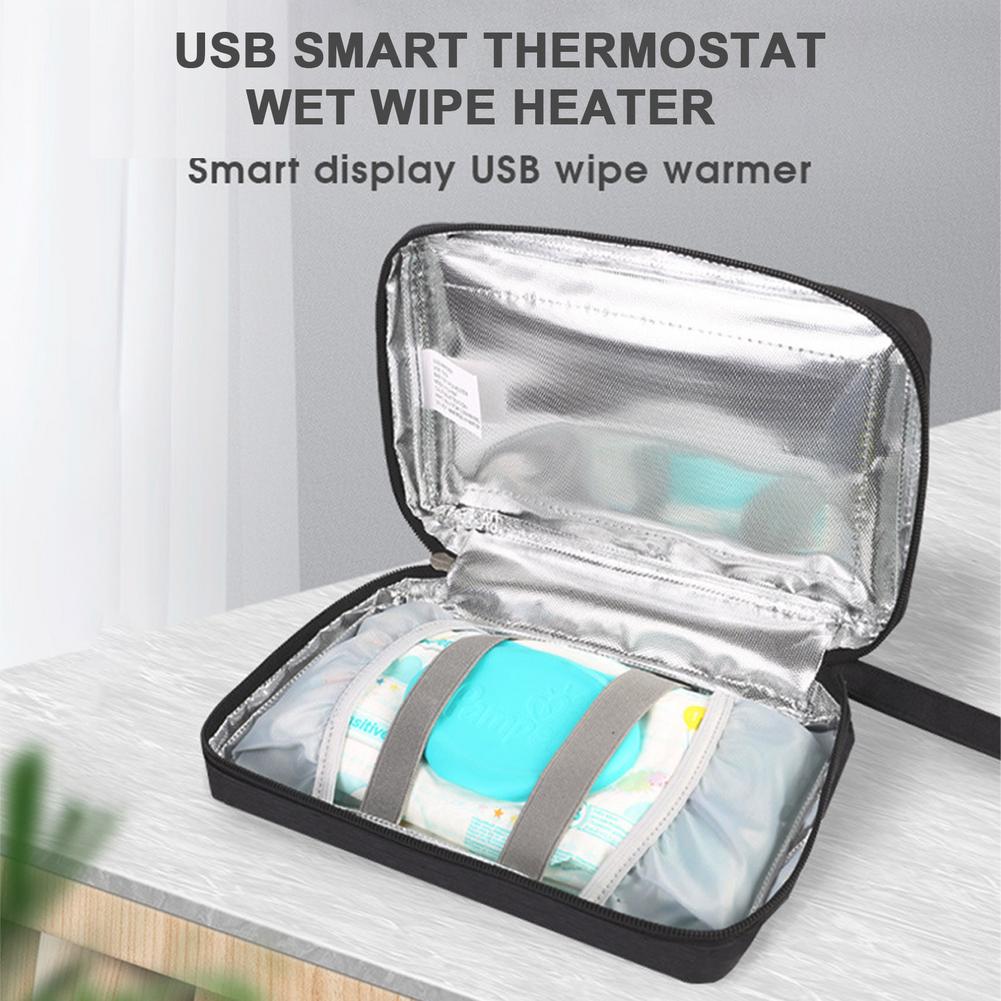 Wipe warmer portátil usb bebê toalhetes aquecedor para o bebê toalha dispensador guardanapo caixa de aquecimento casa/uso do carro mini wipe warmer caso