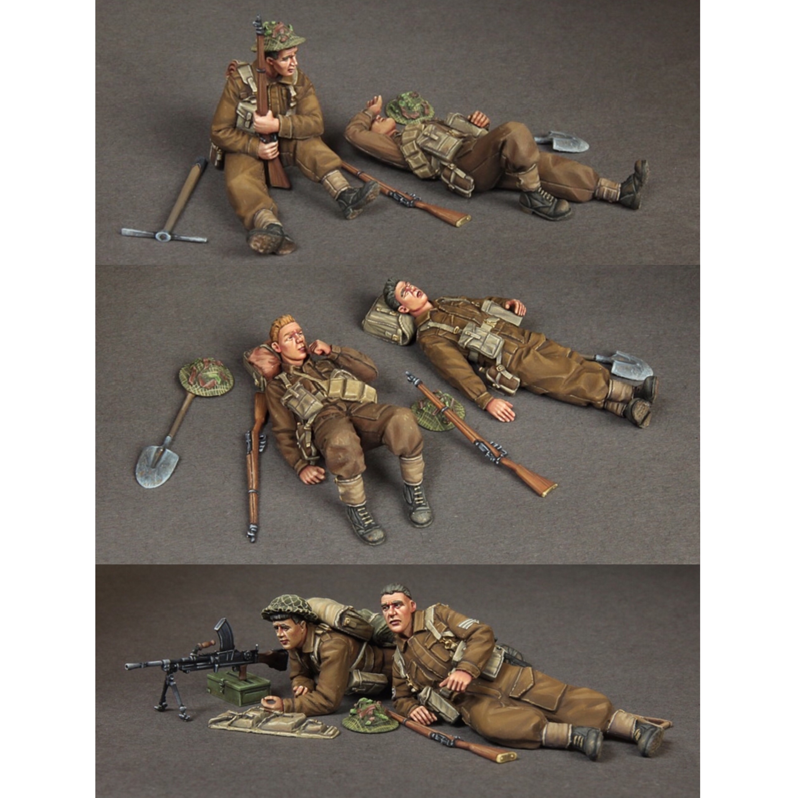 Figura modello in resina 1/35 GK, tema militare, (sei persone), kit non assemblato e non verniciato