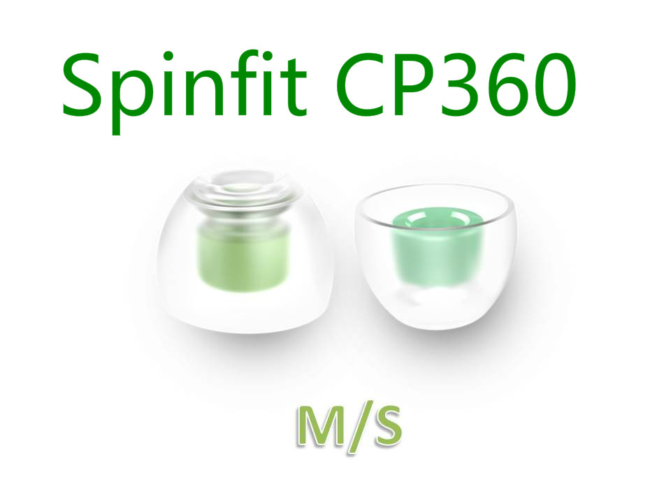 SpinFit CP360 Auricolari in silicone di alta qualità da 3,6 mm per auricolari intrauricolari wireless Ture (SS SML S/SS M/S L/M)