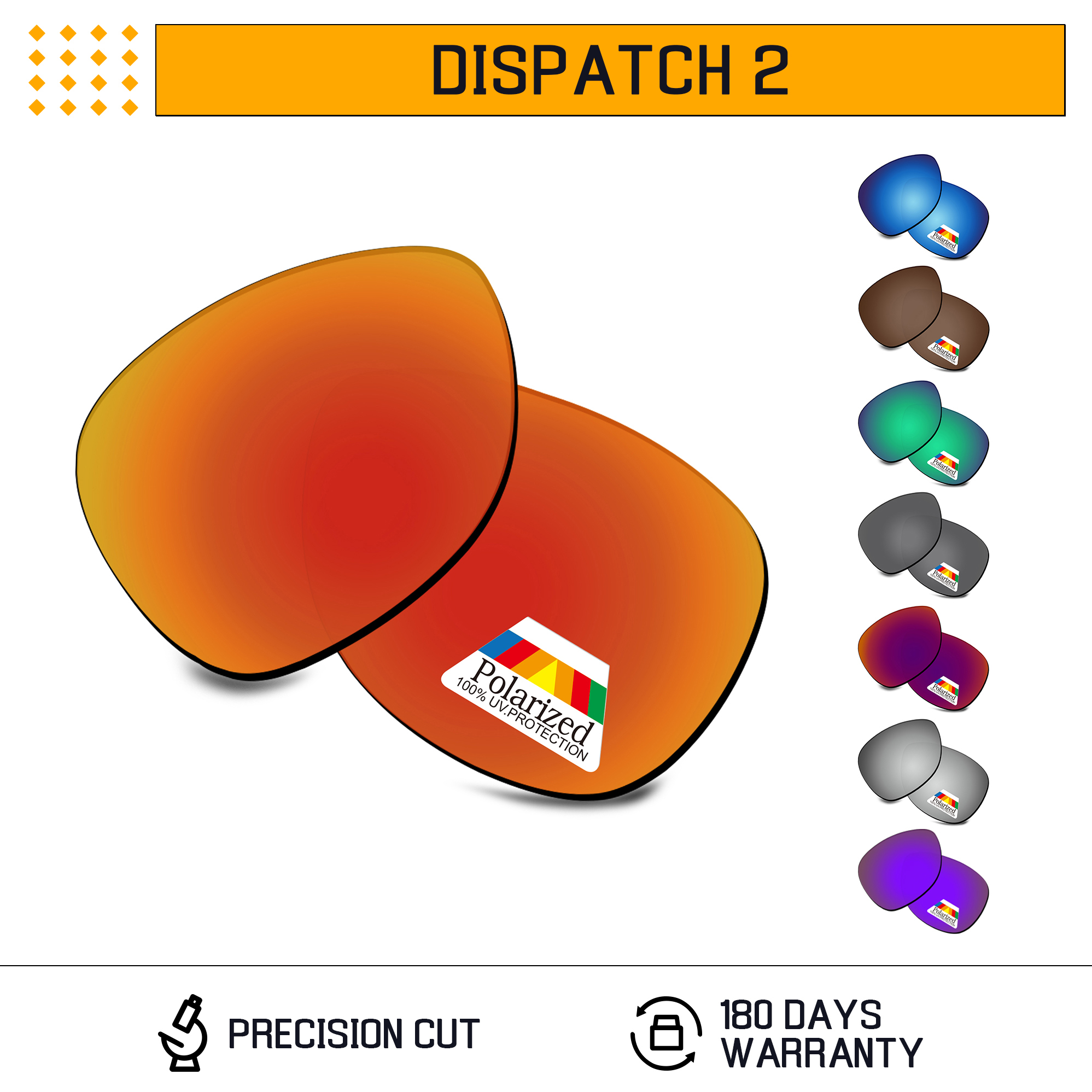 Lentes de reposição polarizadas Bwake para armação de óculos de sol Oakley Dispatch 2 OO9150-61mm - Várias opções