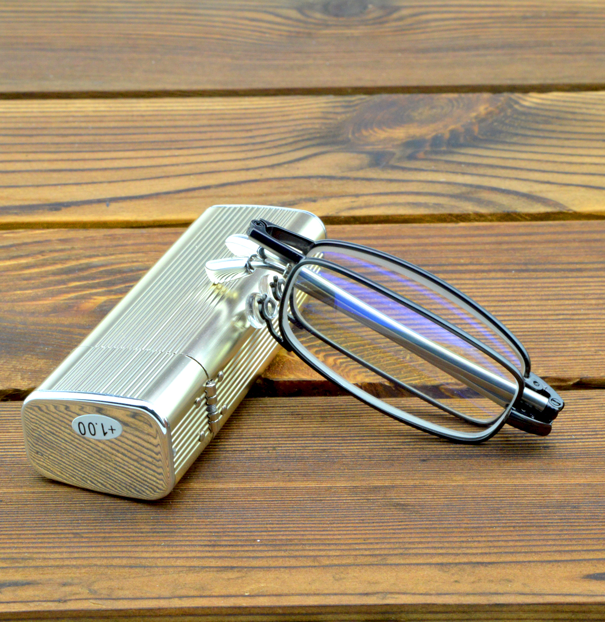 Clara Vida Foldable Portable Reading Glasses Natural Crystal Glass Lens +0.75 to +4