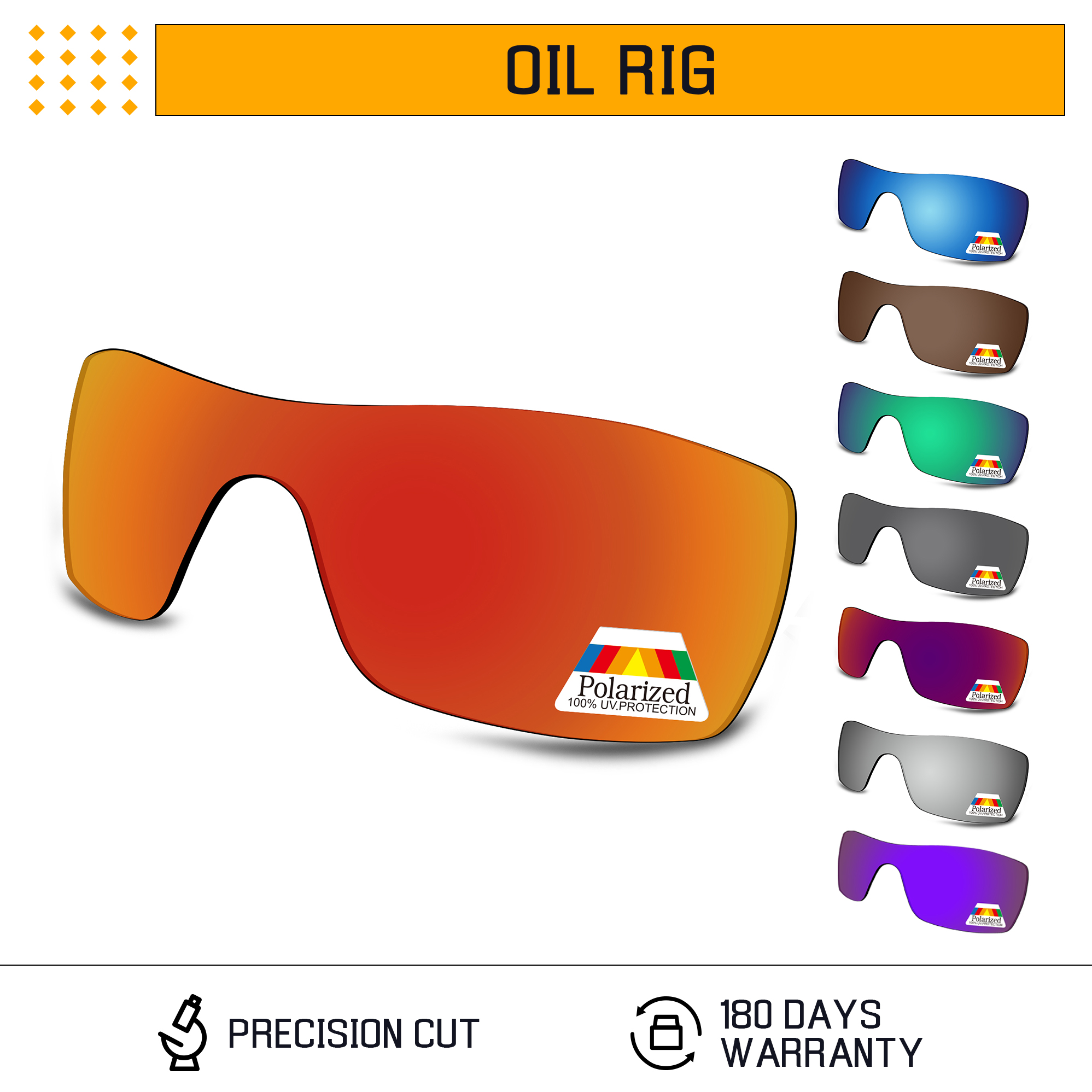Bwake óculos de sol lentes de troca, óculos de sol lentes de troca poralizadas para oakey oil rig-múltiplas opções