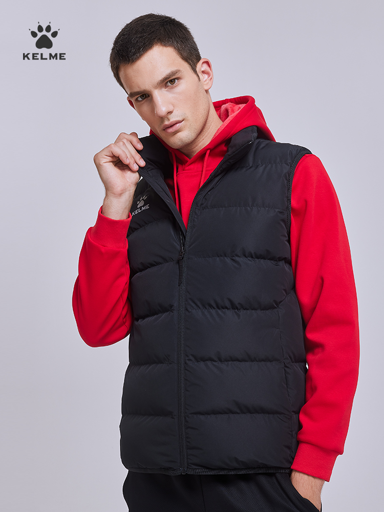 KELME – veste de sport en coton pour hommes, nouvelle veste chaude et coupe-vent sans manches pour l'automne et l'hiver