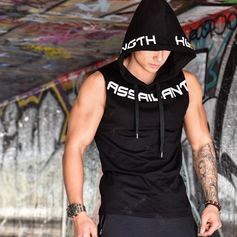 Męskie podkoszulki odzież gimnastyczna Fitness bluzy bez rękawów kamizelki bawełniane podkoszulki męskie biegacze kamizelka kulturystyka odzież codzienna