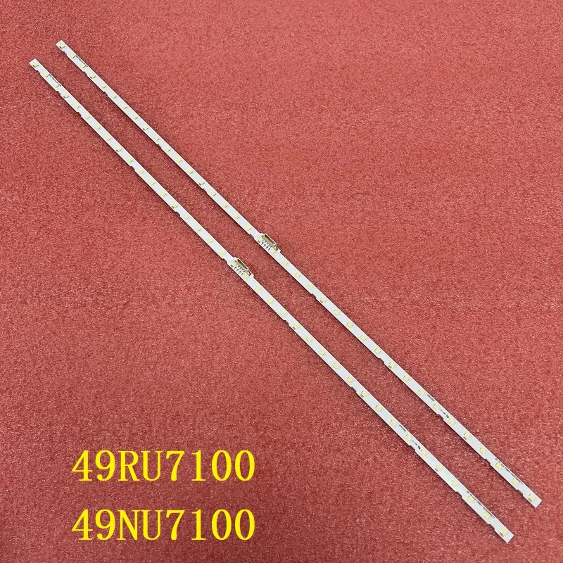 2 stuks LED backlight strip voor Samsung UE49RU7100 UN49RU7100 UE49NU7100 UN49NU7100 UA49NU7100 UE49NU7105 UE49NU7105K BN61-15483A