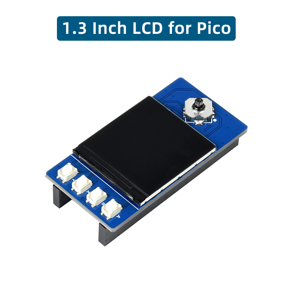 Raspberry Pi Pico W 1.3 Inci Modul Tampilan LCD untuk Pico 65K RGB Warna 240 × 240 Piksel Tertanam ST7789 Driver SPI Antarmuka IPS