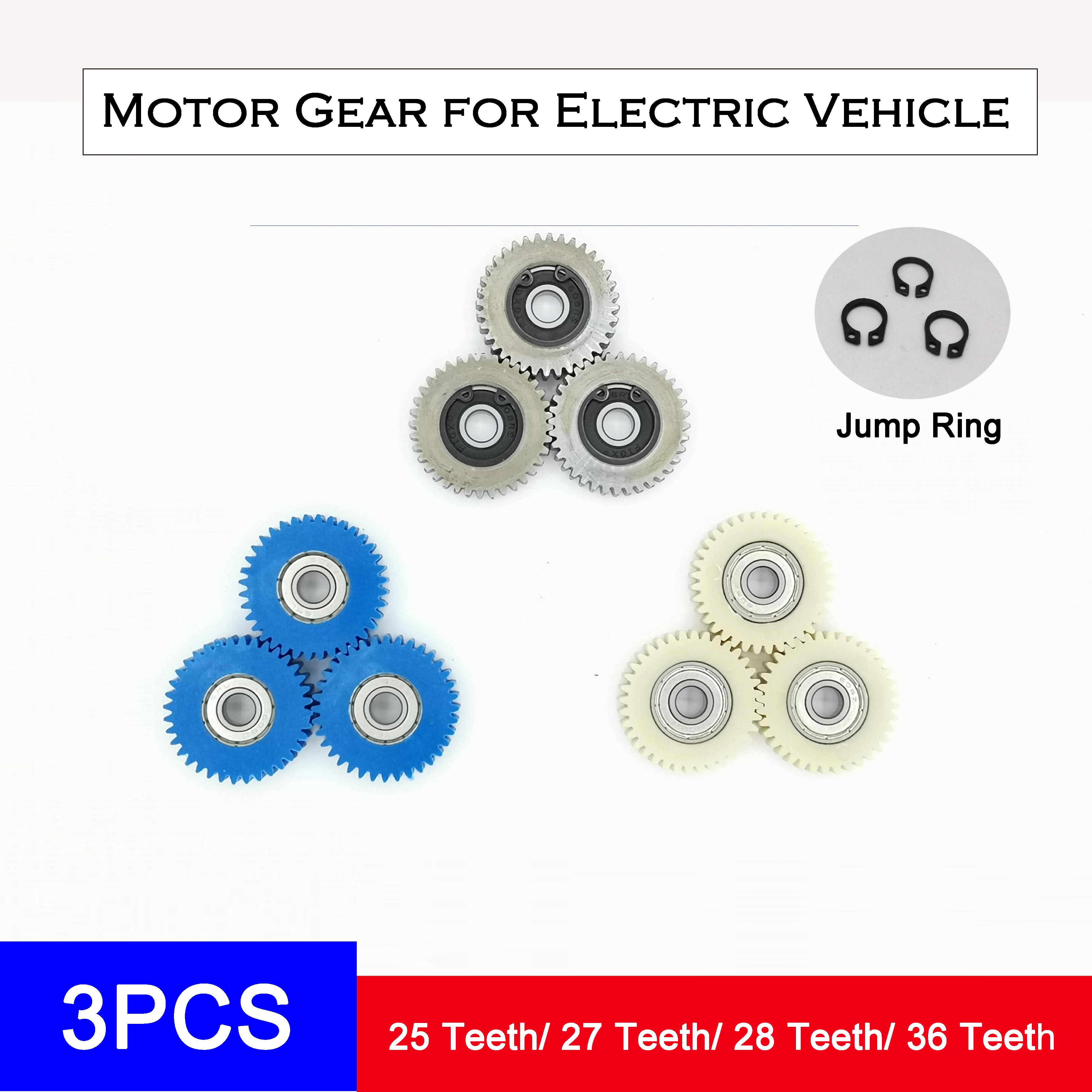 Engrenage en nylon pour voiture électrique, 36 dents, 27T 28T 31T, pour moteur pliant au lithium