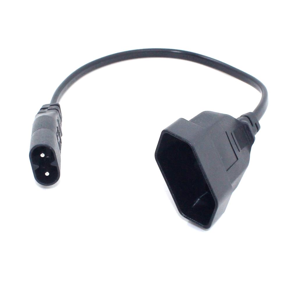 IEC320 C8 macho a Europa Schoko CEE7/16 salida hembra Cable de extensión de alimentación para PDU UPS 30cm