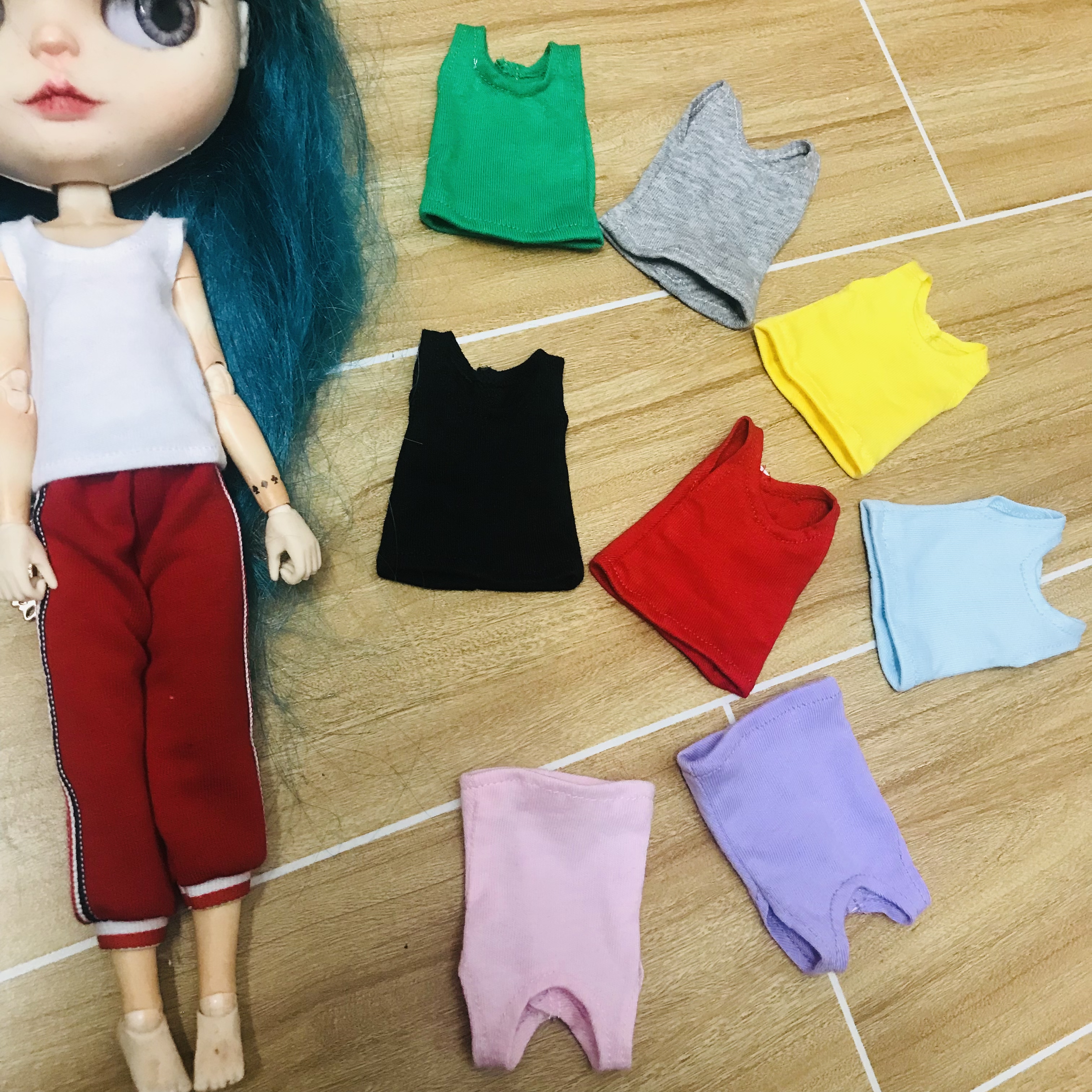 NEW 1PCS Blyth Clothes Vest Cute Base Shirt for Blyth, ,Momoko, Obistu, Licca , FR 1/6 Dolls Accessories