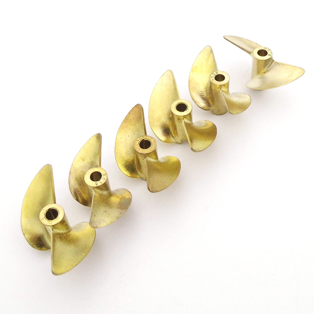 1PC 2-blades Copper RC Boat Propeller 4mm 4.76mm 3/16" Shaft 36mm 37mm 38mm 40mm 42mm 45mm Prop for RC Speed Boat Mono VEE Model